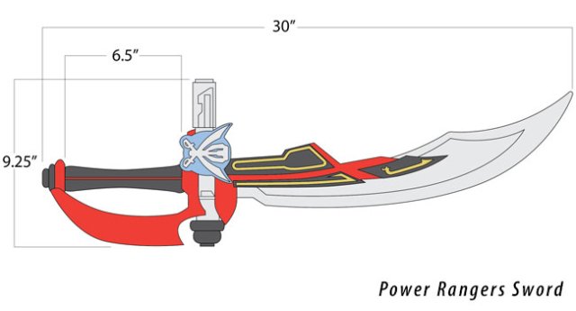 Power Rangers sword for costume