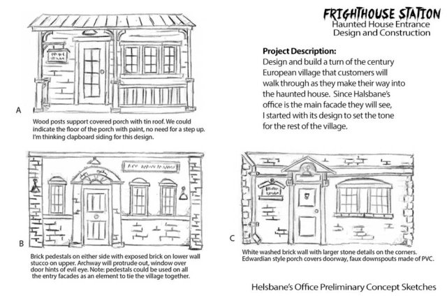 Haunted house entrance design and construction