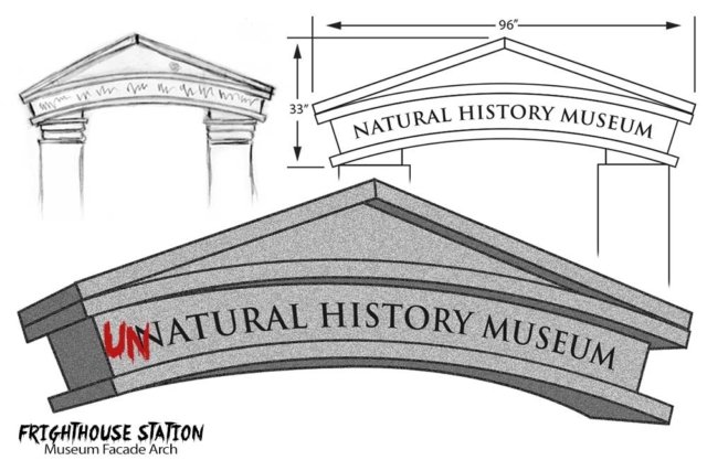 Museum facade design for haunted house