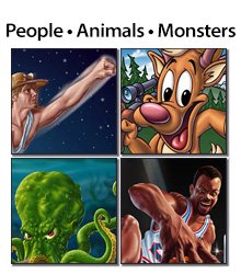 People • Animals • Monsters